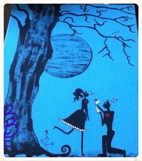 Lovers true love Silhouette couples engagment custom