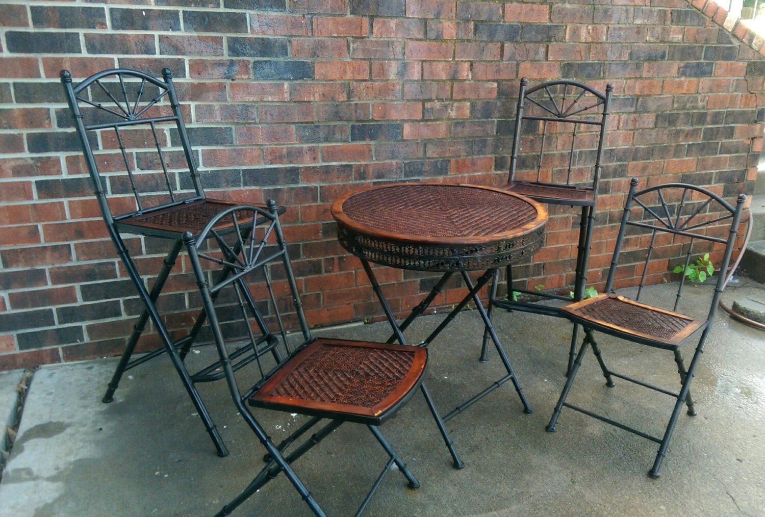 Unique Vintage/Antique Cast Iron w/ Rattan Bistro Patio ... (1500 x 1014 Pixel)