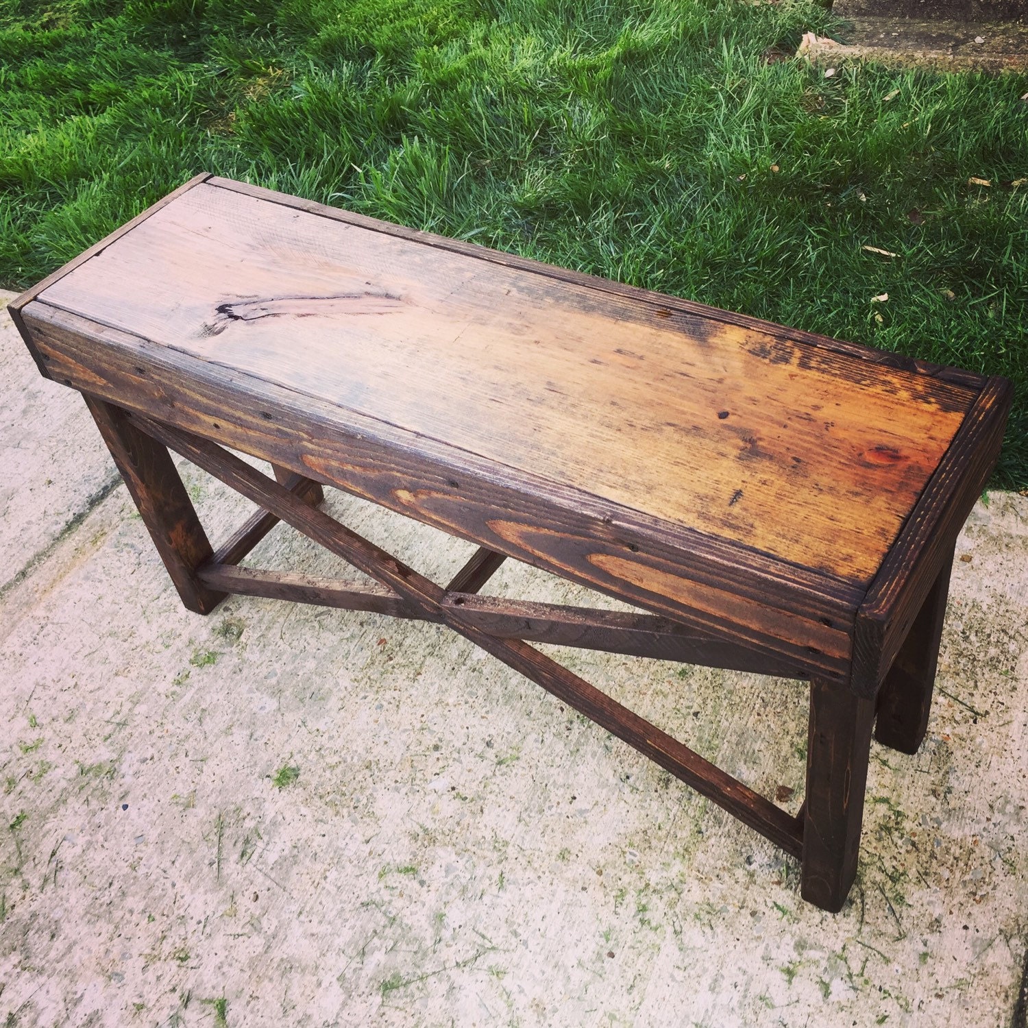 Reclaimed Handmade Wood Bench Furniture by SalvagedAndSaved