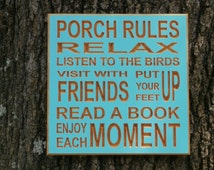 Popular items for porch rules sign on Etsy