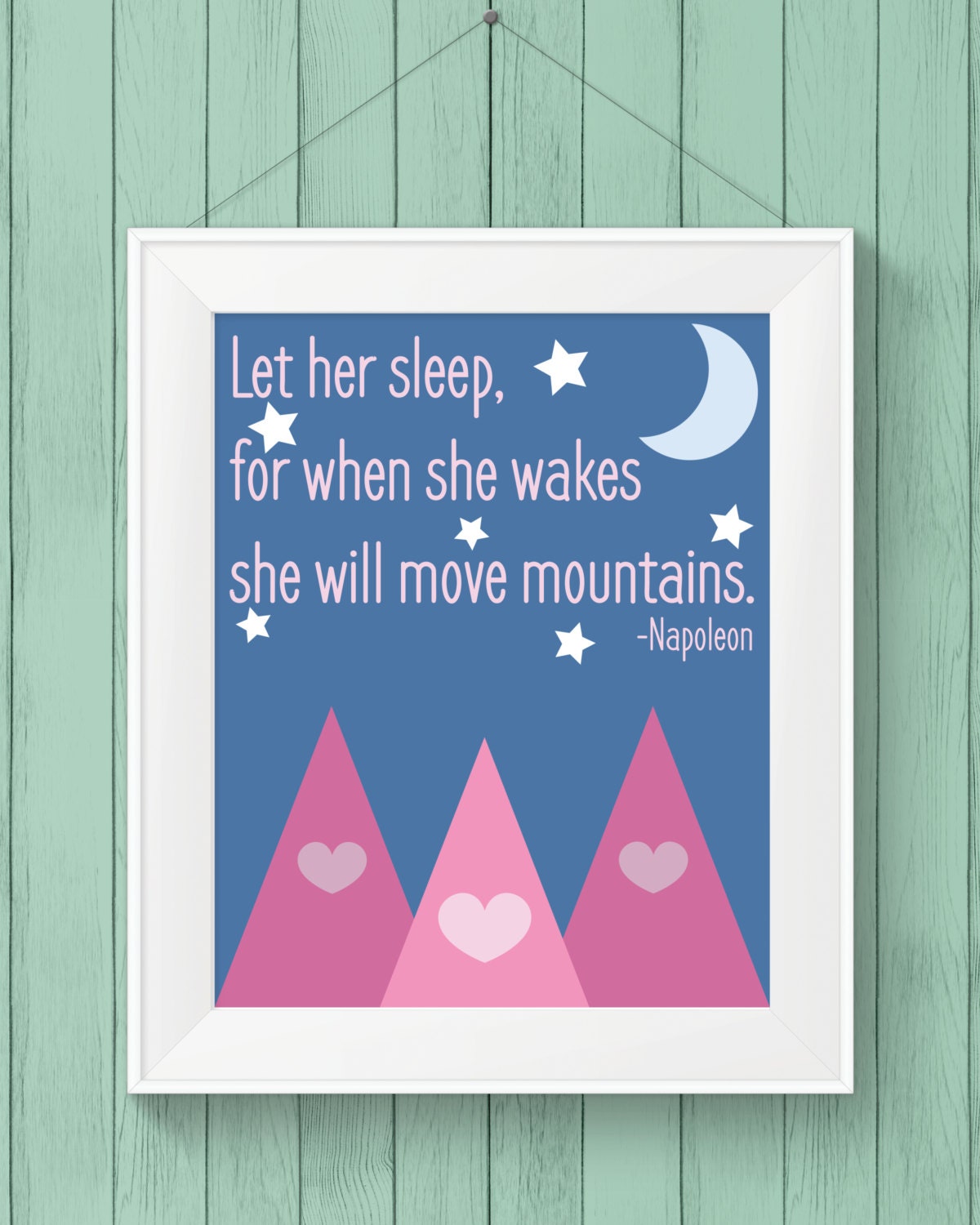 NURSERY WALL ART Let Her Sleep For When She Wakes She Will