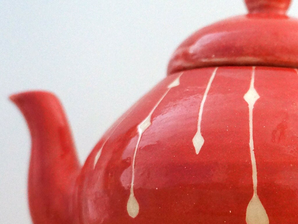 Teapot ceramic teapot red ceramics teapot by YourCeramics on Etsy