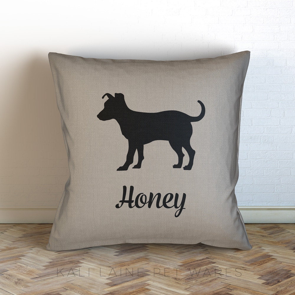 Personalized Dog Name Decorative Throw Pillow/ jack russell