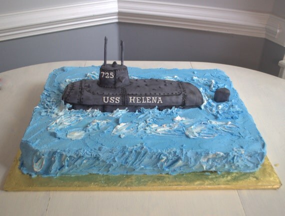 Navy Sub Cake Topper 100 Edible
