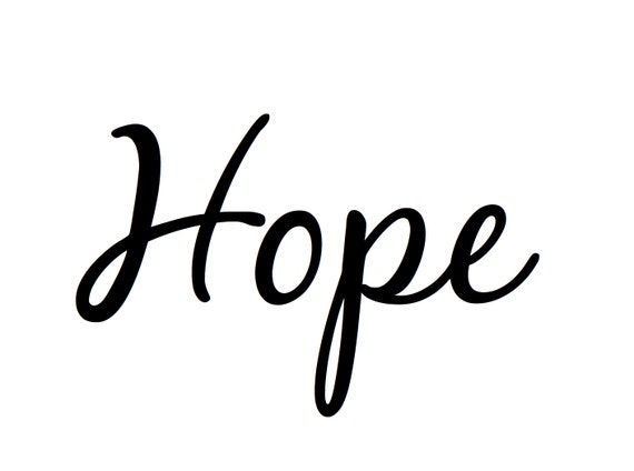 Hope Stencil by LightfootStencils on Etsy