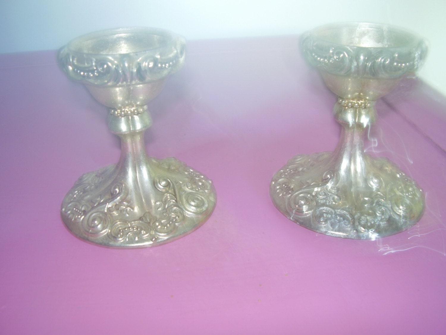 Pair of Vintage Godinger Silver Art Company Silver Plated