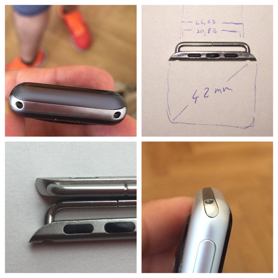 apple watch 42mm band adapter lug for connecting by Goldvogerl
