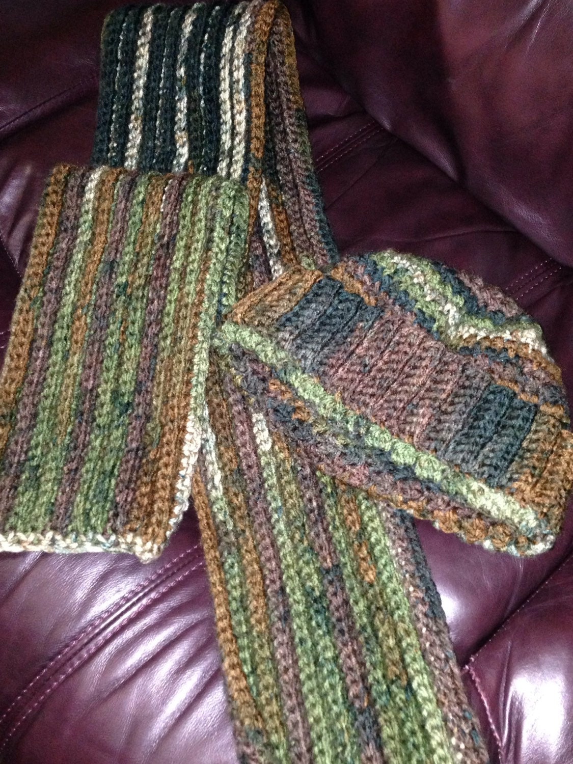 Men's Crochet scarf and hat by ChainOfKnots on Etsy