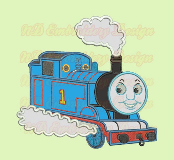 Thomas Train Machine Applique Embroidery Design Tank Engine