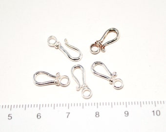 Starling silver hook clasp 5pcs/S-0010