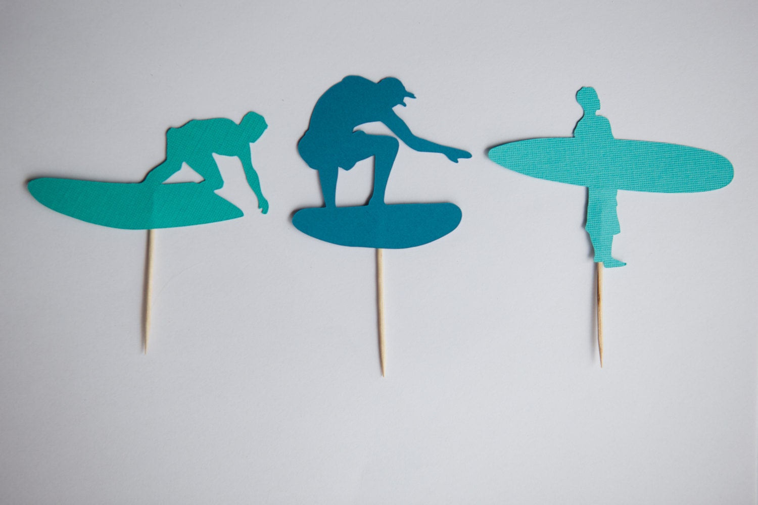Surf Cupcake Toppers Set Of 12 Surfing Birthday Surfing