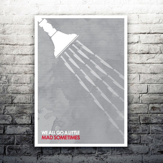 Psycho Norman Bates quote movie poster print