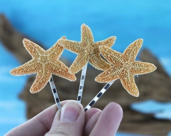 Starfish Hair Pins / Beach Wedding Hair Accessories / Starfish Hair Pins
