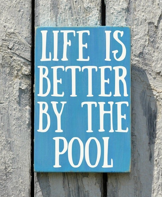 Welcome To Our Pool 12" X 9" Metal Sign Recreation Swimming Fun Home Wall Decor