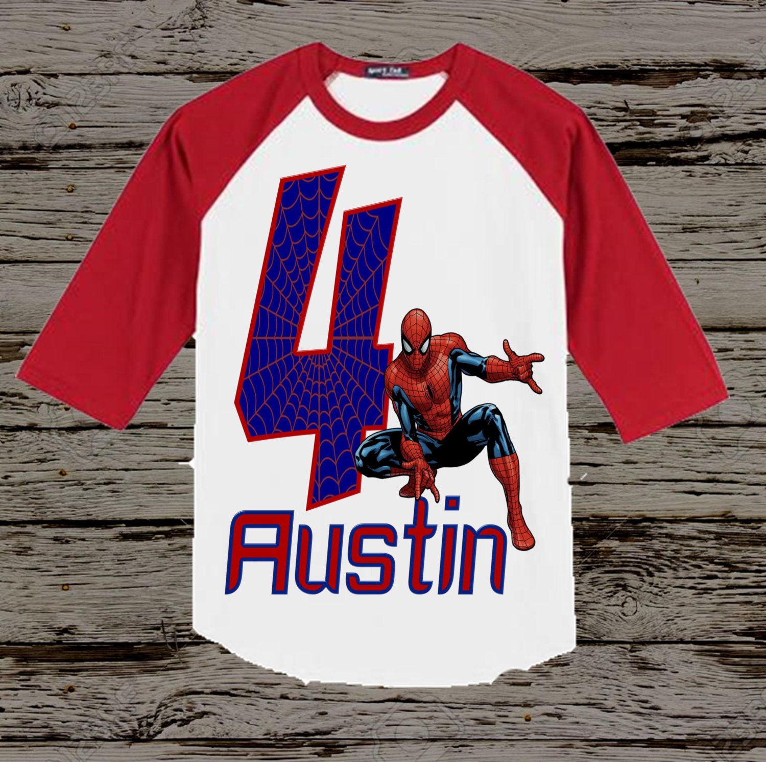 Spiderman Birthday Shirt Spiderman Shirt Raglan Available
