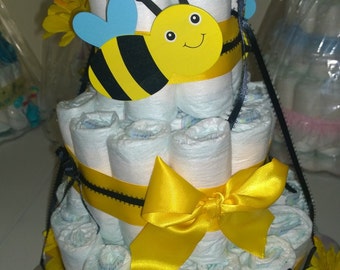 Bumble Bee Diaper Cake / Centerpiece