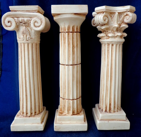 3 Set Column Corinthian Ionic Doric Set Pedestal Temple