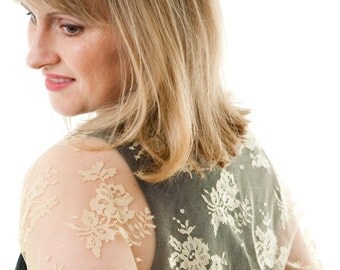 Champagne Gold lace shawl, Party shawl, Evening shawl, Wedding shawl, five colours to choose, Made in England, FREE UK DELIVERY