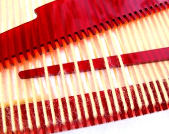 Weaving Loom Kit, Beginner, DIY, Learn to Weave, RED Acrylic