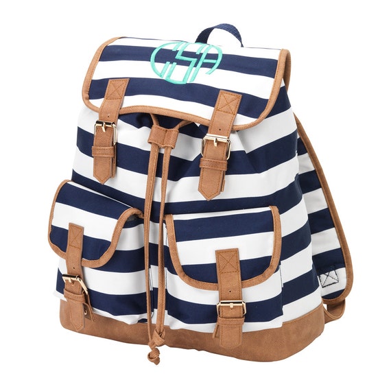 Monogrammed Backpack Personalized Navy by UptownMonogramShop
