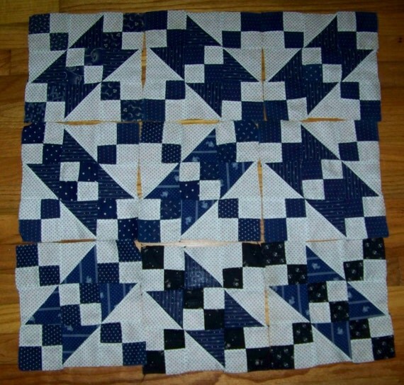 Antique 1900's QUILT SQUARE Hand Stitched 1800s to Early