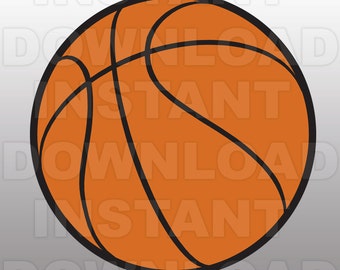 Basketball SVG File Cutting Template - Clip Art for Commercial and Personal Use - Vector Art file for Cricut, SCAL, Cameo, Sizzix, Pazzles