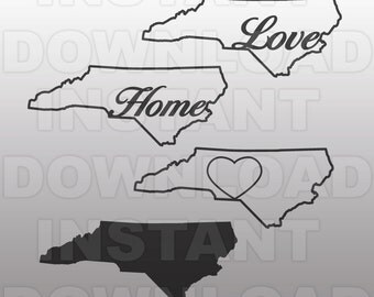 North Carolina SVG File Cutting Template-Clip Art for Commercial and Personal Use-vector art file for Cricut,SCAL,Cameo,Sizzix,Pazzles,Vinyl