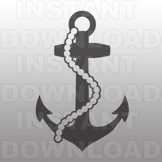 Anchor SVG FileAnchor with Rope SVG FileCutting