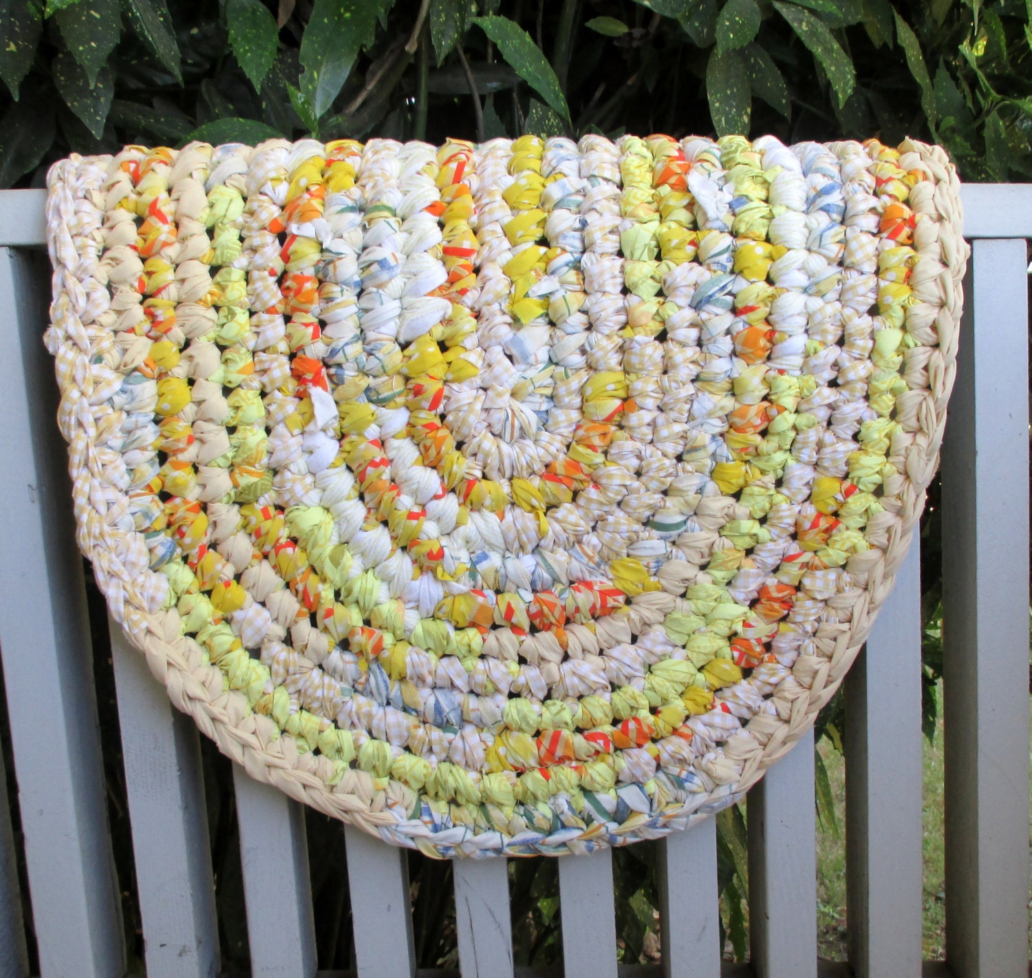 Rag Rug Sunshine Yellow Plush Oval Rug Bath Mat Kitchen Rug