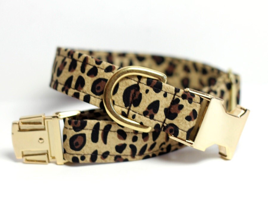 Leopard Print Dog Collar Personalized By Fidosfashioncollars