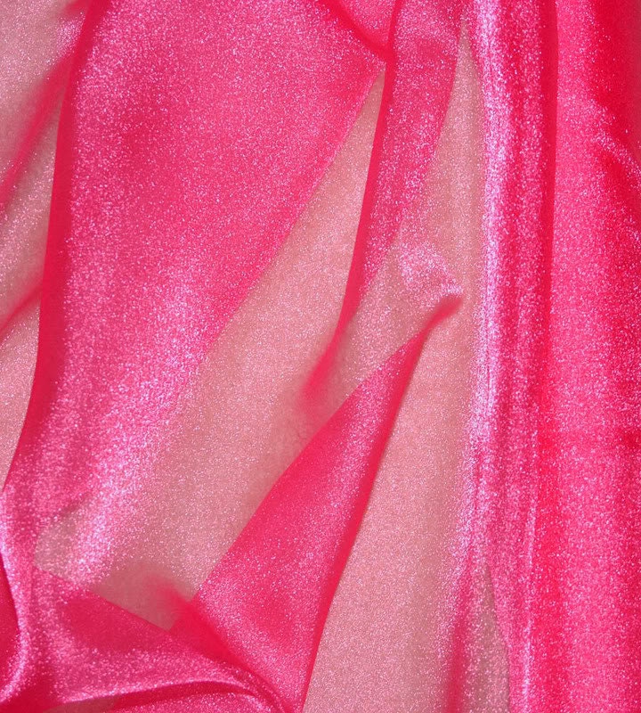 Sparkle Organza fabric Watermelon 45 wide sheer