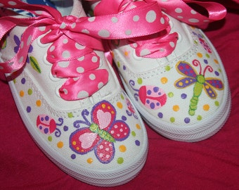 Girl's Custom Painted Tennis Shoes ABBY CADABBY Inspired