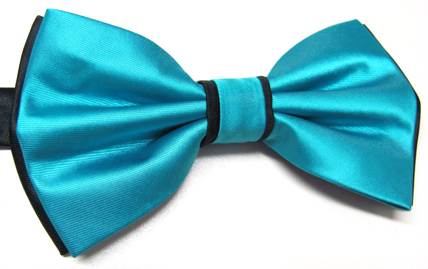 Mens Bow Ties. Turquoise Black Bow Tie. Wedding Bow Ties Teal