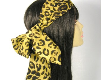 Head Scarves Hair Scarves Animal Print Head Scarf Animal Print Hair Scarf Leopard Print Hair Scarf Leopard Print Head Scarf Womens Headbands