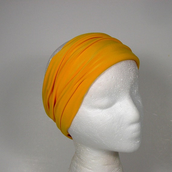 Yellow Head Wrap Lycra Head Wrap Yoga Head Wrap Yoga Headband