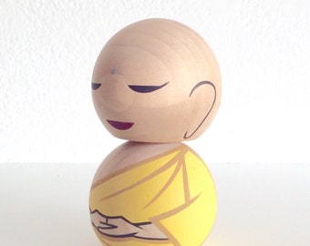 Buddha monk Kokeshi doll. Open edition - il_340x270.762468377_dts3