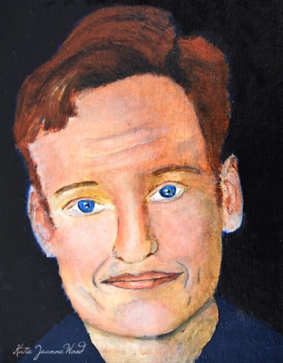 Acrylic Portrait Painting Conan O'Brien Comedian American TV Host