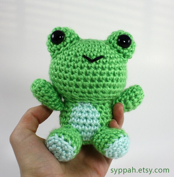 crochet frog plush