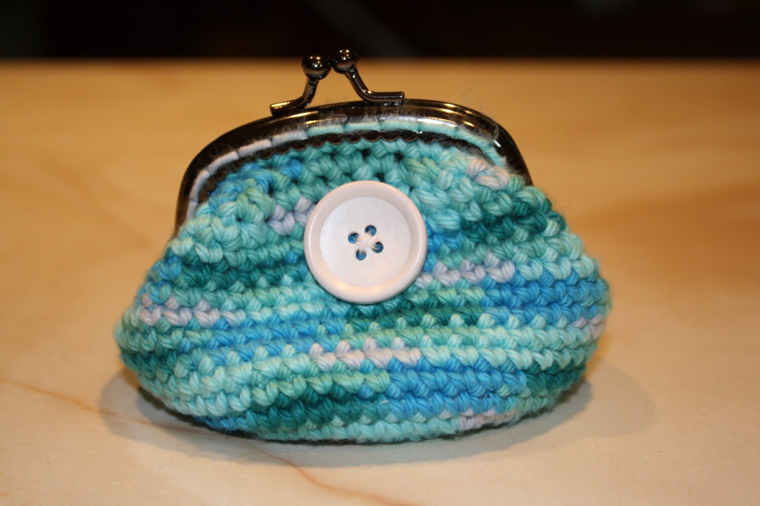 Crocheted Change/Coin Purse by pioneerprims on Etsy