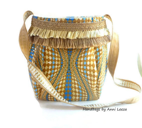 summer handbag, handmade fabric bag, shoulder bag, boho bag, gypsy bag ...