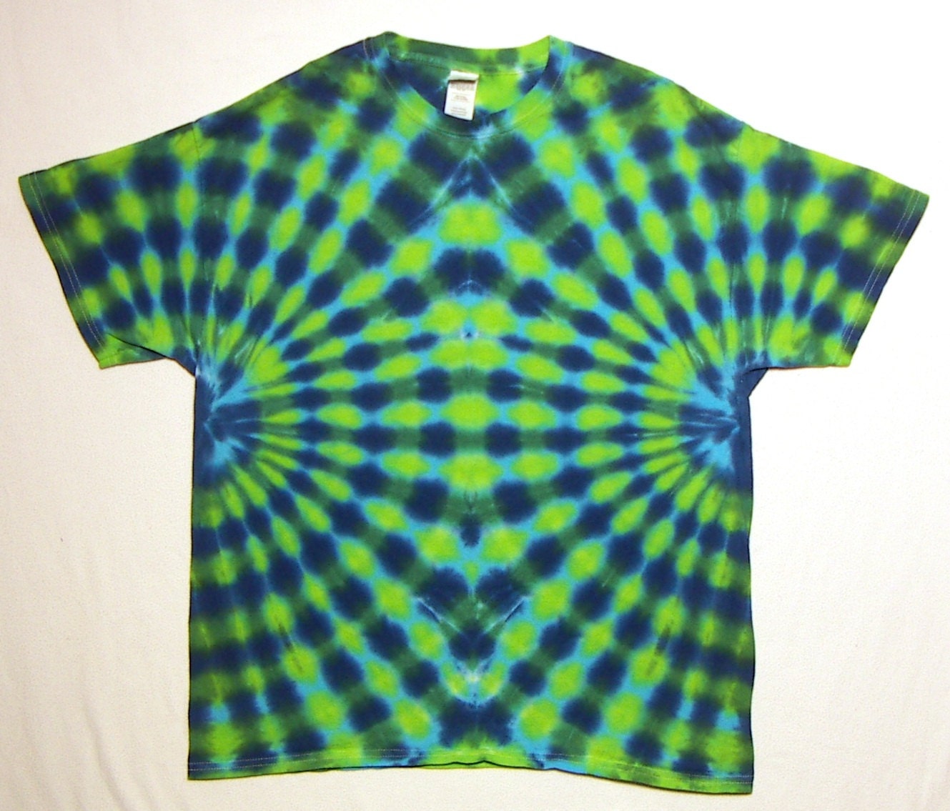 Green Tie Dye tshirt Adult XL by tiedyedmonkeys on Etsy