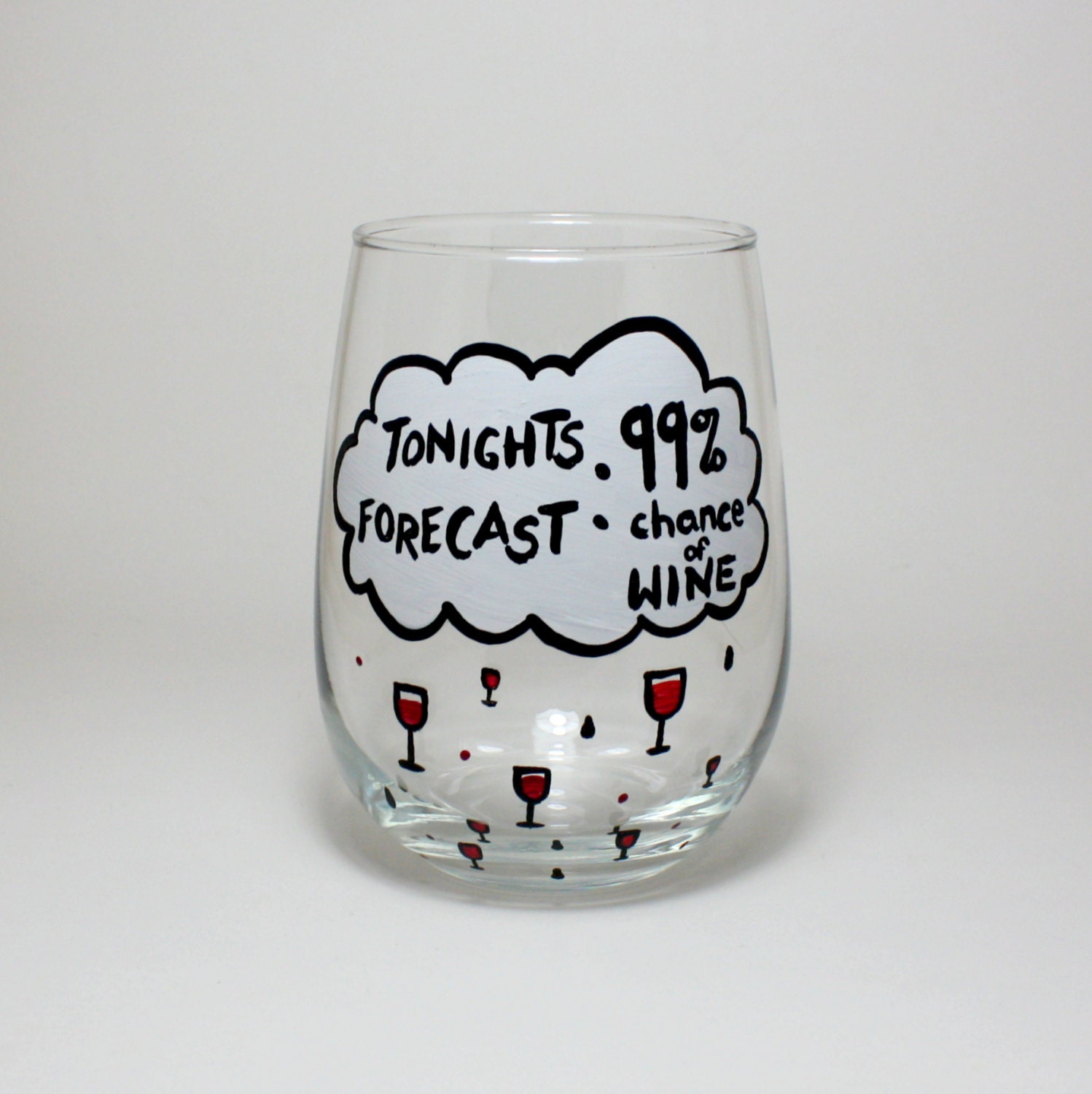 Stemless Hand Painted Wine Glass Funny By ImpulsiveCreativity   Il Fullxfull.773905337 Dfia 