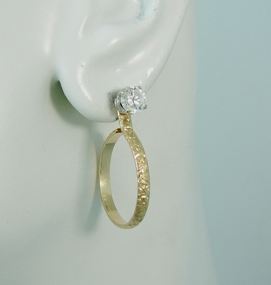 Earring Jackets Hoop Dangle Gold Jackets Stud Enhancer Ear