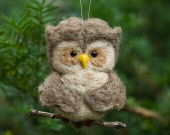 Needle Felted Owl Ornament