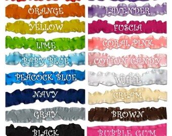 Double Ruffle Ribbon 10 yard wholesale pack U choose color and size 3/8 7/8 1 1/2