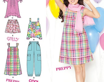 GIRLS CLOTHES PATTERN! Make Summer Dress - Top -Shorts - Pants /  Sizes 8 to 16 or 8 1/2 to 16 1/2