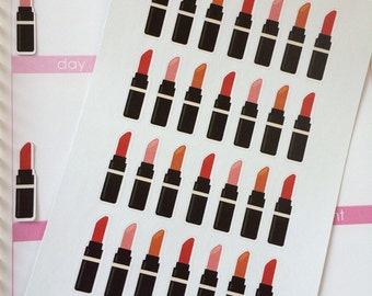 Planner Stickers 28 Lipsticks Planner Stickers Fits Erin Condren LifePlanner