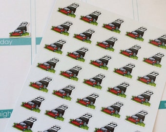 Planner Stickers 35 Lawn Mowers Stickers Day Planner Stickers Plum Paper Stickers
