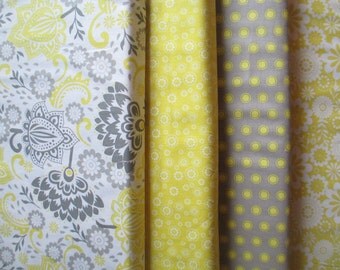 Yellow Grey Evening Blooms Half Yard Bundle Fabric - Riley Blake - Carina Gardner - Last One