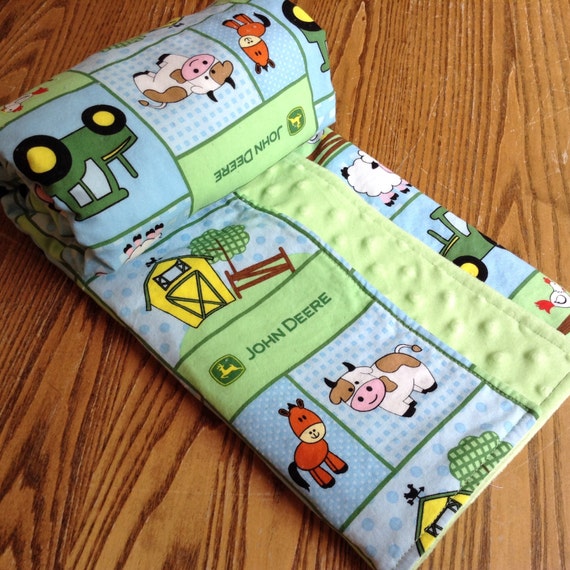 John Deere Baby Boy Blanket Minky Dot on Back by ...